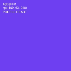 #6D3FF0 - Purple Heart Color Image