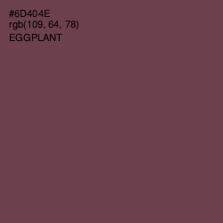 #6D404E - Eggplant Color Image