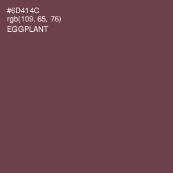 #6D414C - Eggplant Color Image