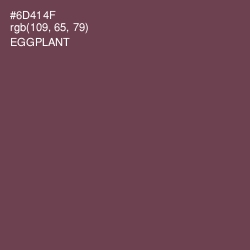 #6D414F - Eggplant Color Image