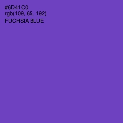 #6D41C0 - Fuchsia Blue Color Image