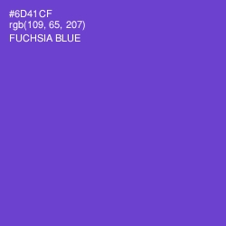 #6D41CF - Fuchsia Blue Color Image