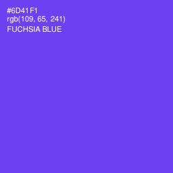 #6D41F1 - Fuchsia Blue Color Image
