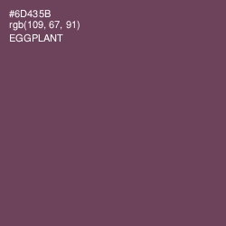 #6D435B - Eggplant Color Image