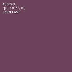 #6D435C - Eggplant Color Image