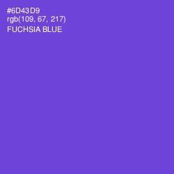 #6D43D9 - Fuchsia Blue Color Image