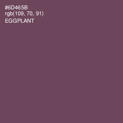 #6D465B - Eggplant Color Image