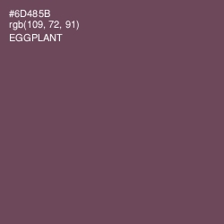 #6D485B - Eggplant Color Image