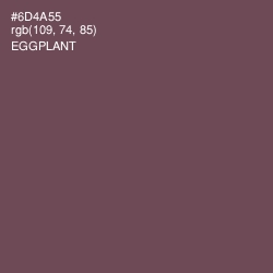 #6D4A55 - Eggplant Color Image