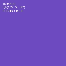 #6D4AC0 - Fuchsia Blue Color Image