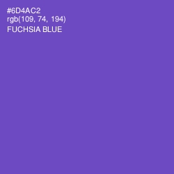 #6D4AC2 - Fuchsia Blue Color Image