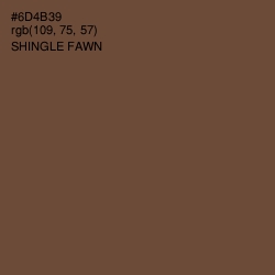 #6D4B39 - Shingle Fawn Color Image