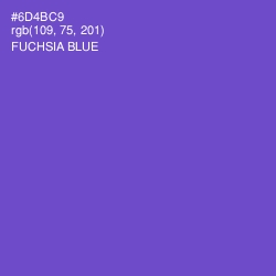 #6D4BC9 - Fuchsia Blue Color Image