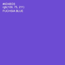 #6D4BD3 - Fuchsia Blue Color Image