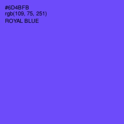 #6D4BFB - Royal Blue Color Image