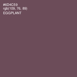 #6D4C59 - Eggplant Color Image
