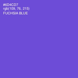 #6D4CD7 - Fuchsia Blue Color Image