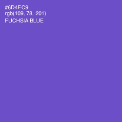 #6D4EC9 - Fuchsia Blue Color Image