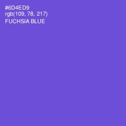 #6D4ED9 - Fuchsia Blue Color Image