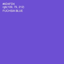 #6D4FD4 - Fuchsia Blue Color Image