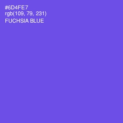#6D4FE7 - Fuchsia Blue Color Image