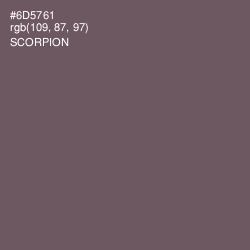 #6D5761 - Scorpion Color Image