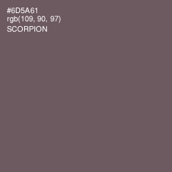 #6D5A61 - Scorpion Color Image