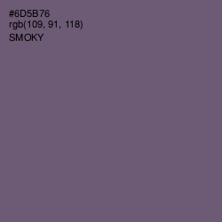 #6D5B76 - Smoky Color Image