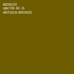 #6D5C00 - Antique Bronze Color Image