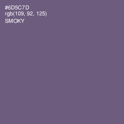 #6D5C7D - Smoky Color Image