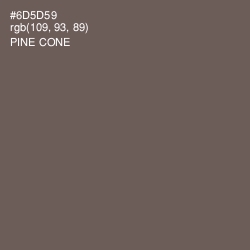 #6D5D59 - Pine Cone Color Image