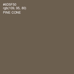 #6D5F50 - Pine Cone Color Image
