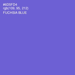#6D5FD4 - Fuchsia Blue Color Image