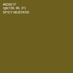 #6D601F - Spicy Mustard Color Image