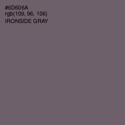 #6D606A - Ironside Gray Color Image