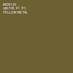 #6D6133 - Yellow Metal Color Image