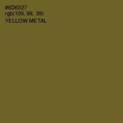 #6D6327 - Yellow Metal Color Image