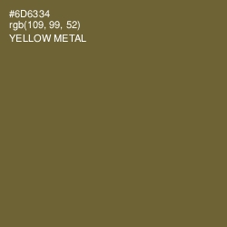 #6D6334 - Yellow Metal Color Image