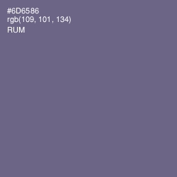 #6D6586 - Rum Color Image