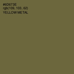 #6D673E - Yellow Metal Color Image