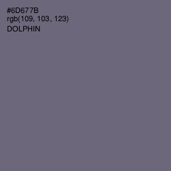 #6D677B - Dolphin Color Image