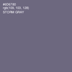 #6D6780 - Storm Gray Color Image