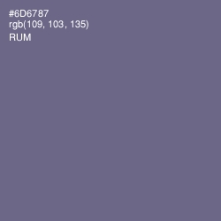 #6D6787 - Rum Color Image