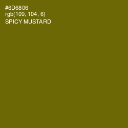 #6D6806 - Spicy Mustard Color Image
