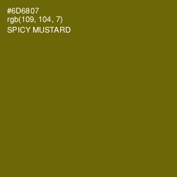 #6D6807 - Spicy Mustard Color Image