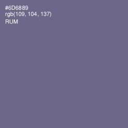 #6D6889 - Rum Color Image
