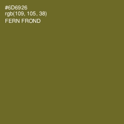 #6D6926 - Fern Frond Color Image