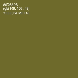 #6D6A2B - Yellow Metal Color Image