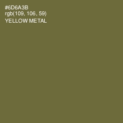 #6D6A3B - Yellow Metal Color Image