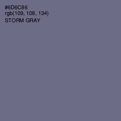 #6D6C86 - Storm Gray Color Image